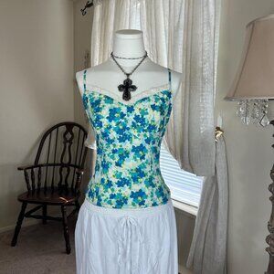 Y2K Ann Taylor Floral Corset